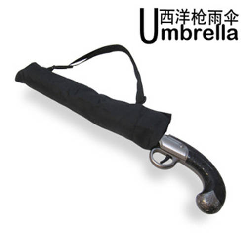 독창적인 아이디어 상품 레트로 서부 사람 총 2단 접이식 HALF 자동 비 짧은 우산 총 우산 바람개비 우산 커플 선물용 요즘핫템 셀럽 착장 상품