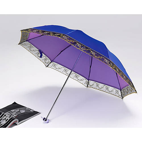 레이스 자수 우산 3단접이식 자수 양산 여성용 자외선 차단제 자외선 차단 햇빛가리개 레이스 공주 우산 양산 모두사용가능
