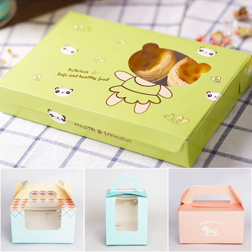 XIZHIBEI 계란 타트 박스 일회용 리틀 웨스트 포인트 포장박스 에그 타르트 선물 상자 4/6 곡물 휴대용 종이 컵 케이크