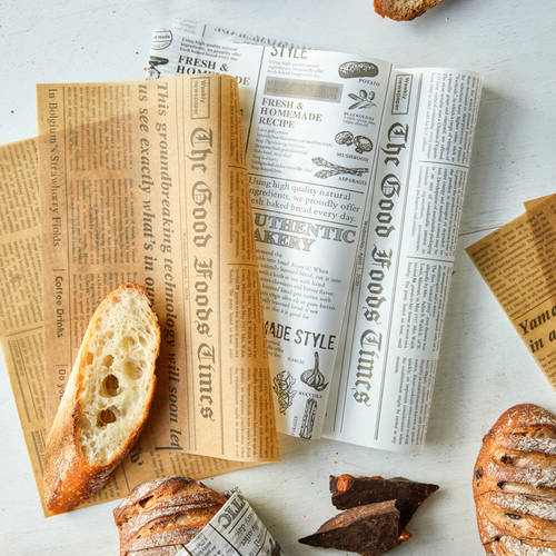 베이킹 방유가공 기름방지 페이퍼 홈 용 베이킹 케이크 에어프라이어 종이 패드 묻지 않는 방유가공 기름방지 종이 식빵 샌드위치 기름 종이 패드