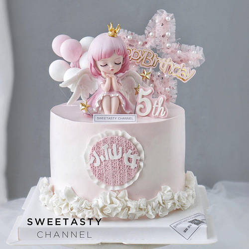 미셸 아이 공주 케이크 장식 장식품 요즘핫템 셀럽 생일 플러그인 첫돌 귀여운 여자아이 센트 스타일 TO 디저트 테이블