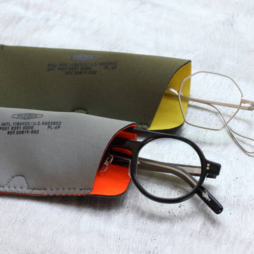 일본 수입 PUEBCO 심플 컬러매칭 안경파우치  고글 케이스 색안경 보호케이스 휴대용