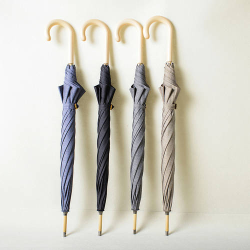 일본풍 창의적인 아이디어 패션 창작 아트 상큼한 심플 단풍 핸들 바람막이 방수 장우산 맑은 우산 남여공용 SHI