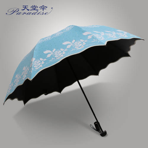 EUMBRELLA 비닐 우산 양산 모두사용가능 우산 여성용 접이식 컴팩트 프린팅 우산 자외선 차단 양산 파라솔 차단 일광욕 우산