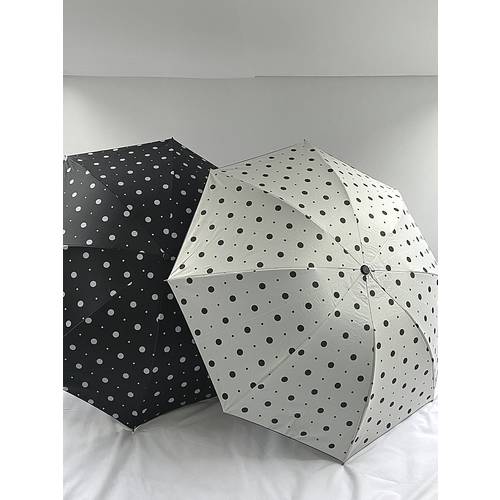 ins 한국 스타일 비닐 우산 양산 모두사용가능 우산 상큼한 접이식 양산 파라솔 자외선 차단 썬블록 자외선 차단 도트무늬 우산