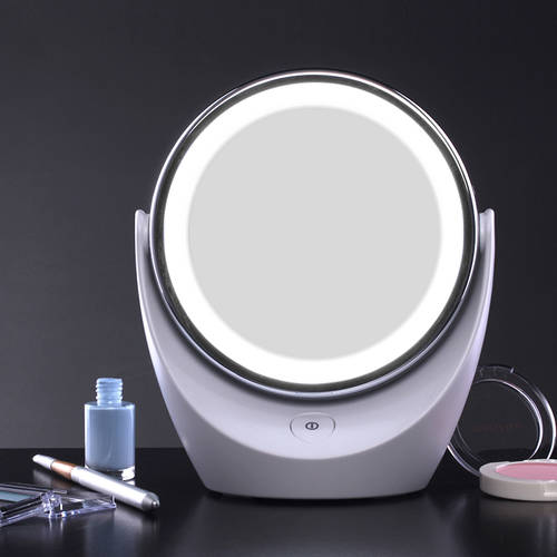 대만 Artiart 독창적인 아이디어 상품 화장거울 LED 스마트 보조등 양면 회전 데스크탑 화장대 거울 책상 거울