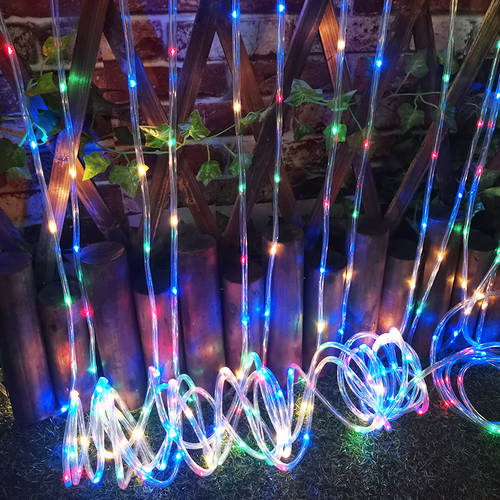 LED 크리스마스 LED 스트립 라이트 태양 에너지 태양열 기념일 방수 일루미네이션 빌라 펜션 정원 화원 발코니 테라스 경치 전망 장식 인테리어 야간 조명