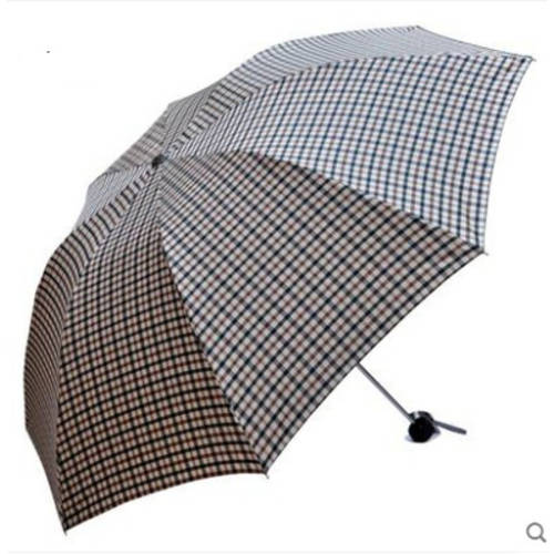 EUMBRELLA 가벼운 325E 얀다이드 접이식 우산 양산 모두사용가능 3단접이식 체크무늬 비즈니스 맑은 우산 우산