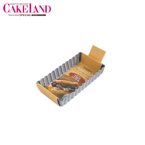 일본 수입 CakeLand Albrid 달라붙지 않는 바닥 직사각형 미니 작은 탑 틀 / 타르트 / 파이 팬 1 개