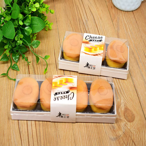 반숙 치즈 포장박스 2/4 개 포장 3 피스 롱 사각형 케이크 구운 제품 제품 상품 포장 박스 나무 박스