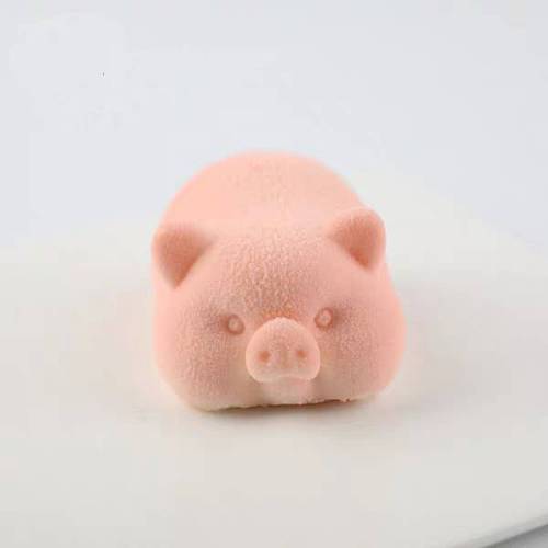 8 작더라도 황금 돼지 새끼 돼지 YUNDUO 미니피그 프렌치 디저트 실리콘 무스 케이크 몰드 베이킹 몰드 프렌치 스위트 가정용 DIY