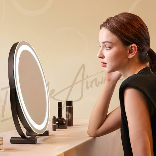 화장거울 포함 램프 데스크탑 led 보조등 스마트 충전 탁상용 메이크업 회전가능 요즘핫템 셀럽 고선명 HD 화장대 거울