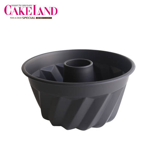 일본 수입 CakeLand 블랙 스틸 실리콘 가공 달라붙지 않는 뻐꾸기 호프 케이크 몰드 식빵 몰드 모형틀 14 17cm