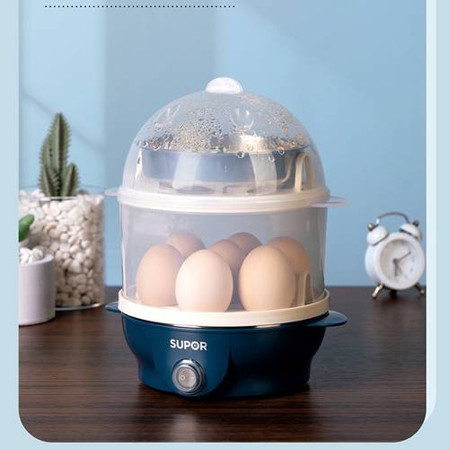 Supor 가정용 소형 계란찜기 계란 삶는 기계 자동 전원 차단 다기능 계란찜기 계란 삶는 기계 미니 계란삶는 기계 아침식사 브런치 아이템