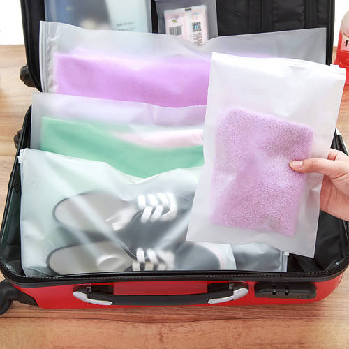 여행용 보관함 포켓 옷 의류 소지품 속옷 정리 밀봉백 캐리어 분리 투명 가정용 방수 포장팩