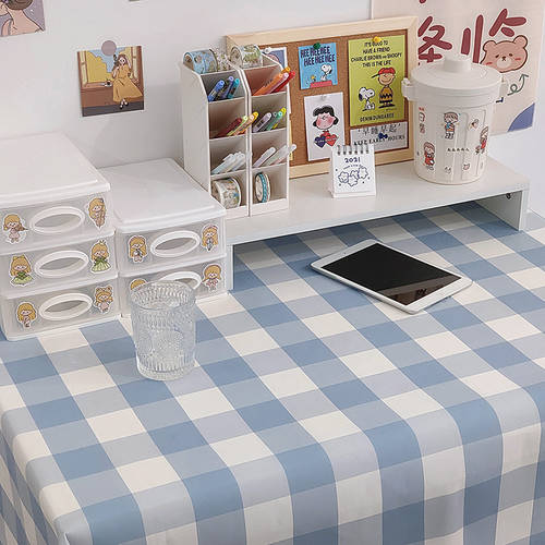 칸 아이 식탁보 학생 도서 테이블 천 그물 레드 인스타 핫템 일본 티테이블 보 거실 침실 여성용 필기용 도서 테이블 매트