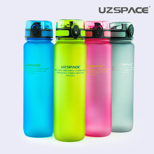 UZSPACE 화려한 컬러풀 수입 플라스틱 물 컵 독창적인 아이디어 상품 폴리카보네이트 PC컵 대용량 야외 스포츠 주전자 텀블러 누수 방지 휴대용 1L