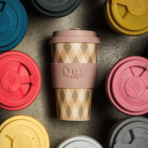 이탈리아 Quycup 휴대용 텀블러 독창적인 아이디어 상품 귀여운 여성용 Q 컵 인스타 핫템 커플 텀블러 단열 커피잔