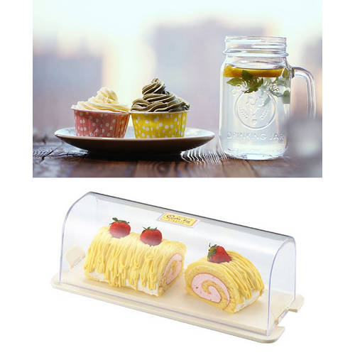 일본 수입 투명한 케이크 상자 머핀 케이크 스펀지 케이크 보관함 서양식 과자 패스트리 박스 베이킹 크린 위생 신선 유지 케이스