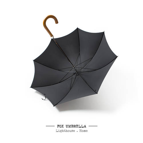 인기 있는 핫한 제품 상품 말라카 목재 곡선 손잡이 FOX UMBRELLAS 모던 스틸 개 뼈대 우산 GT3