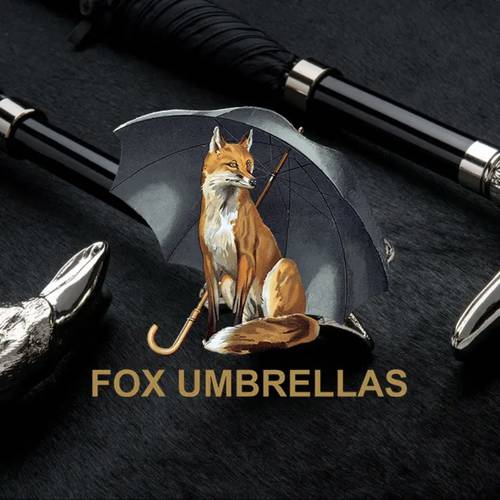 fox 우산 영국 fox umbrella 핸드메이드 우산 메탈 동물 머리 모형 대나무 핸들 손잡이 접이식 우산 장우산