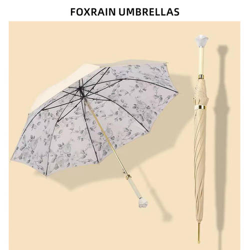 FOXRAIN 장미 우산 차오징징 착장 상품 여자 복식 층 양산 영국 고급 레트로 나가라 하루 우산