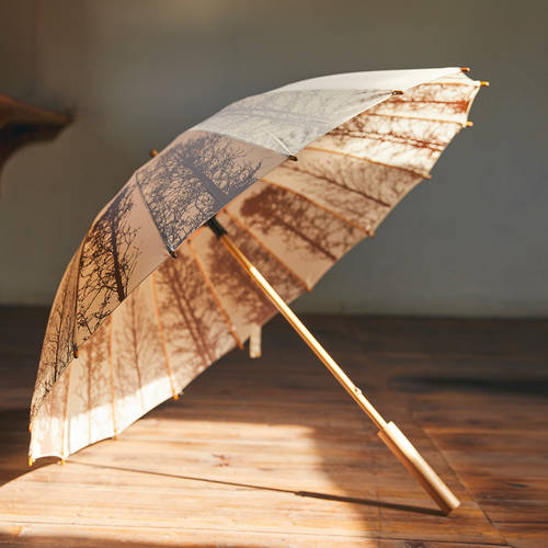 일본풍 16 개 뼈대 레트로 여신 센 우산 묶기 여성용 장우산 상큼한 레트로 창작 아트 수직손잡이 폭우 우산 학생