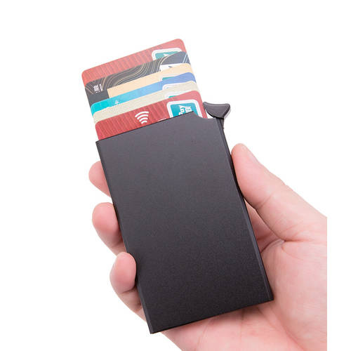 메탈 알루미늄 방범도난방지 솔질하여 없애다 자기 RFID 머니클립 지갑 신용 카드 상자에서 움직임 카드홀더 명함 케이스 RFID 인식 잘되는 잘 읽히는