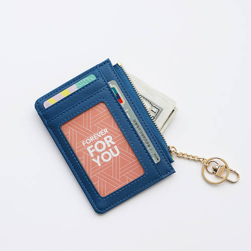 유럽 짧은 쇼트 패션 트렌드 캔디색상 잔돈 단색 마운트 멀티 카드 슬롯 지퍼 다기능 신용 카드 카드홀더 컴팩트