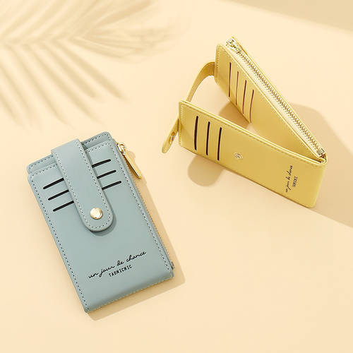 일본풍 멀티 카드 슬롯 XIAOZHONG 개성화 카드 케이스 여성용 2022 새로운 작은 똑똑하고 얇은 직불 카드 수직 설정 제품 상품 은행카드 편리한 동전파우치