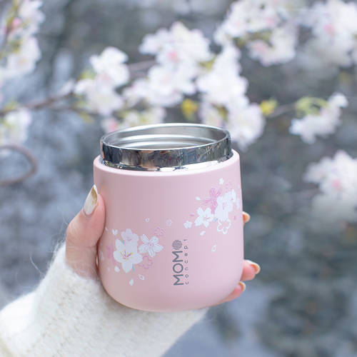 일본 MOMO 사쿠라 시리즈 기둥 단열재 컵 소녀 보냉컵 텀블러 미터 당신은 휴대용 커피잔 대용량 휴대용 물컵