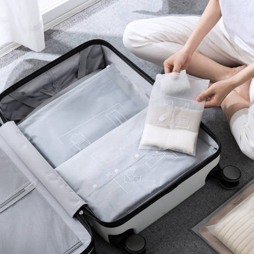 여행용 보관함 파우치 캐리어 투명 대용량 옷 분리 정리파우치 방수 밀봉 지퍼식 포장팩