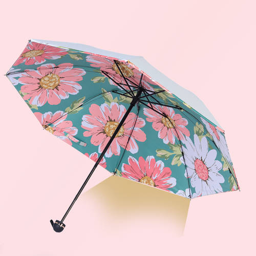 상큼한 데이지 이중 비닐 양산 여자 슈퍼 강력한 방어 보여 주다 자외선 차단 우산 양산 모두사용가능 쿨링 양산 파라솔