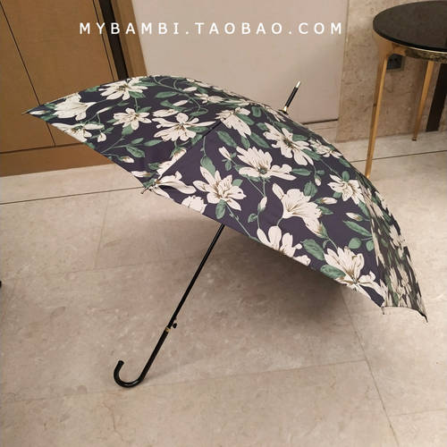 상큼한 플라워 자외선 차단 썬블록 자외선 차단 쉐이드 블랙 접착 양산 곡자 장우산 우산 양산 모두사용가능 우산 여성용