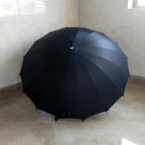 블랙 컬러 양산 초강력 16 개 뼈대 양산 파라솔 자외선 차단 장우산 바람막이 비즈니스 우산 주황색 우산