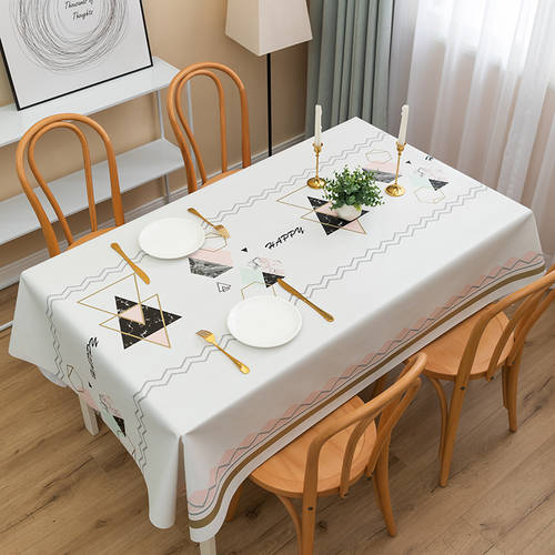 식탁보 테이블 보 방수 방유가공 기름방지 세척 필요없는 PVC 식탁보 테이블 보 직사각형 ins 요즘핫템 셀럽 북구풍 식탁 테이블 천 플라스틱 티테이블 식탁보 테이블 보
