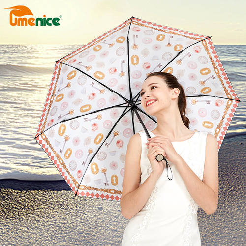 umenice 우산 여성용 SHI 전자동 3단접이식 자외선 차단 썬블록 햇빛가리개 접이식 우산 신사용 남성용 우산 양산 모두사용가능 자외선 차단