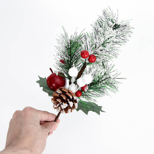 크리스마스 트리 장식품 액세서리 체리 나뭇가지 장식품 모형 식물 솔잎 크리스마스 꽃 액세서리 장신구