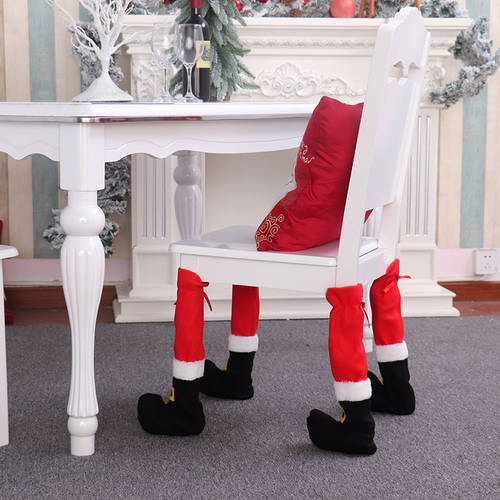 크리스마스 장식 용품 크리스마스 테이블 풋 커버 크리스마스 의자 풋 커버 홈 장식 용품 보호케이스