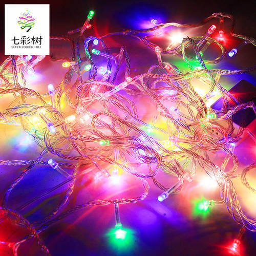 크리스마스 분위기 감성 배치 10 미터 충전 커넥터 탑재 LED 조명 색상의 문자열 조명 크리스마스 트리 장식 플래시 가벼운 끈 크리스마스 일루미네이션