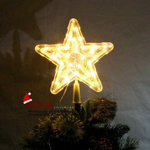 등불 LED 조명 나무 톱스타 포함 크리스마스 조명 나무 크리스마스 장식 절 USB 따뜻한 랜턴 파이브 코너 스타 장식 파티 배터리