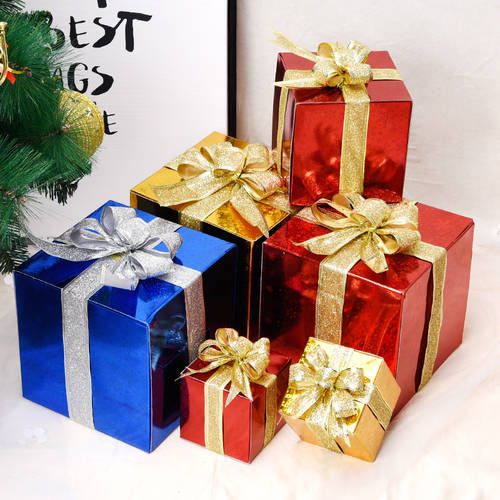 크리스마스 선물 상자 크리스마스 권투 소지품 상자 크리스마스 나무의 바닥 장식품 케이스 광택 강하게 하다 선물상자 분위기 감성 배치 장식품 상자