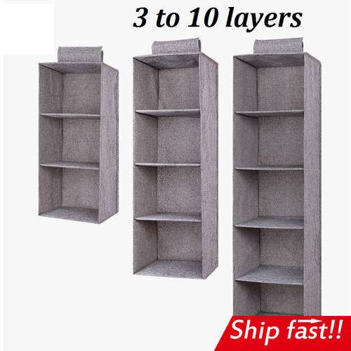 10 layers clothes hanging bags organizer storage cabinet