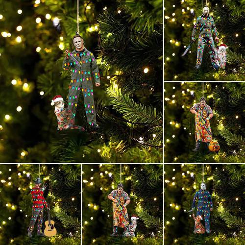 Christmas Ornaments Horror Movie Acrylic Flat Haning Ornamen