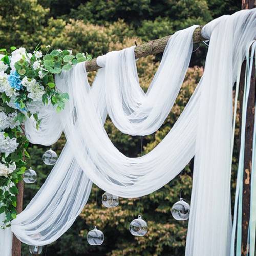 7.5/8m Wedding Decoration Tulle Roll Crystal Organza Sheer