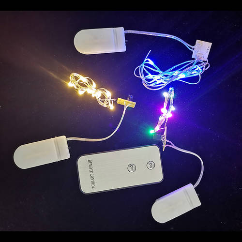리모콘 전자 버튼식 배터리 LED 모형 액세서리 조명 DIY 소형 전구 소형 발광다이오드 구리 와이어 가벼운 머리 라이트 인테리어 조명
