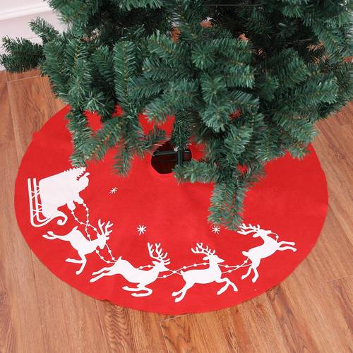 Christmas elk printed tree skirt 1m Christmas tree skirt Chr