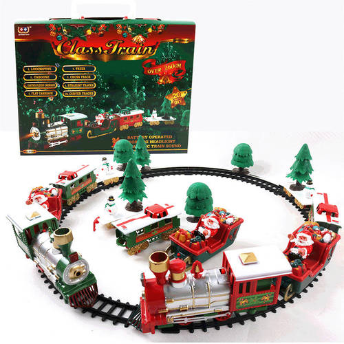 Lights And Sounds Christmas Train Set Railway Tracks Toys Xm