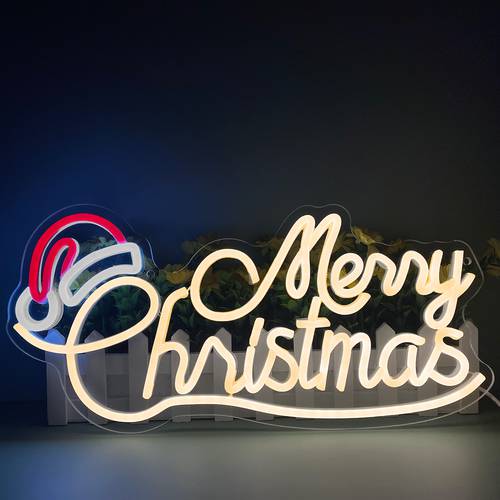 Merry Christmas Neon Sign Light Fashion Lamp for Celebrate C