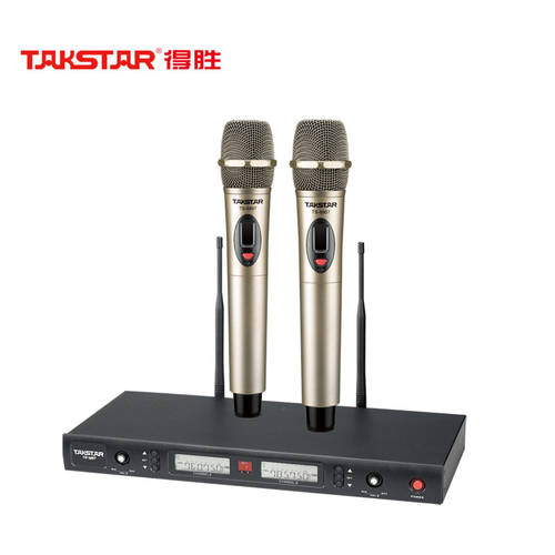 Takstar 탁스타 TS-8807U 분절 무선마이크 2채널 가정용 레크레이션 무대 K 노래 공연 마이크